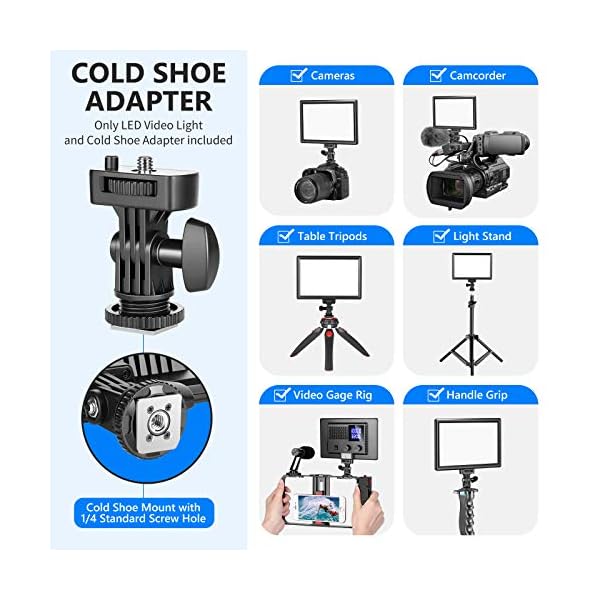 NEEWER Ultra-Slim LED-Video-Softlight-Panel, dimmbar auf Kamera-Videobeleuchtung für DSLR-Kameras Fotografie mit LCD… – Bild 6