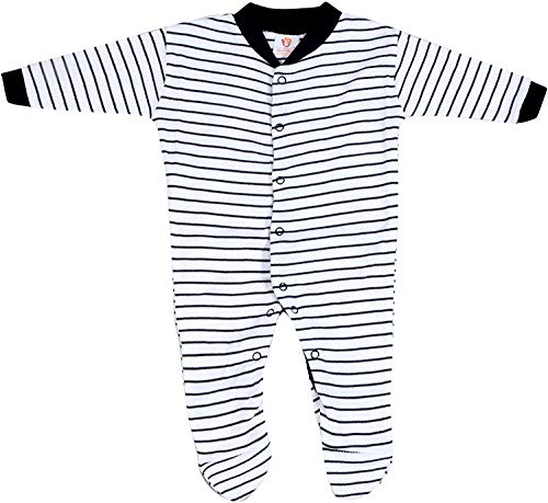 Image of My Baby Town Born Baby Multi-Color Long Sleeve Cotton Sleep Suit Romper for Kids, Boys and Girls