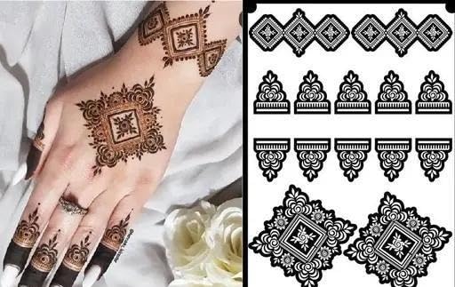 Easy Stick Mehandi Stencil for Sharp, Smudge-Free Beautiful Henna Designs