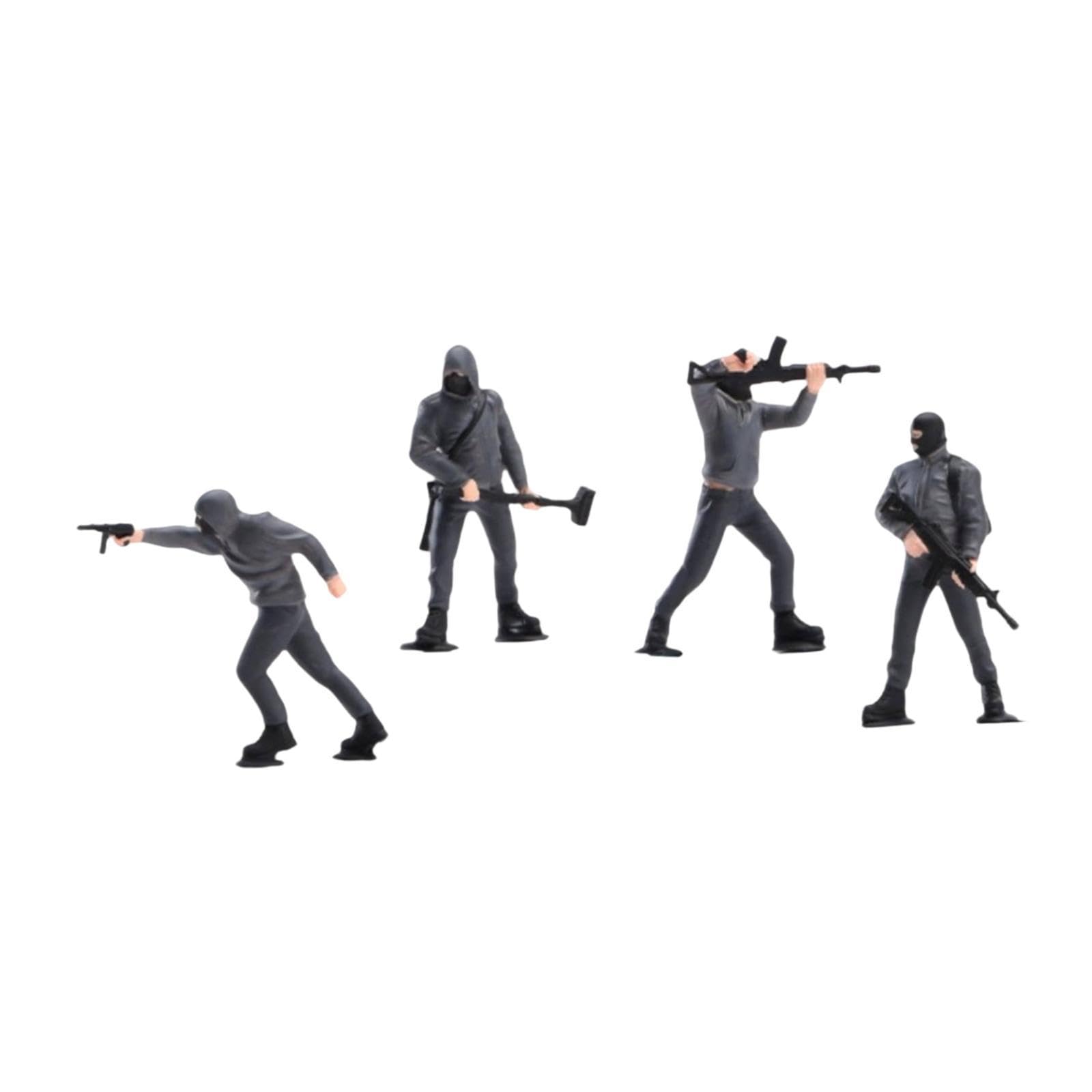 4 Figure in 1:64 per Decorazione da Scrivania E Paesaggi in Miniatura.