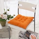 Galettes de Chaise en Coton et Polyester,Coussin de Siège Carré avec Attaches,Super Doux Coussin de Chaise Rehausseur pour Chaise de Salle à Manger/Bureau/Jardin,Voiture Coussin D'assise I 40x40CM