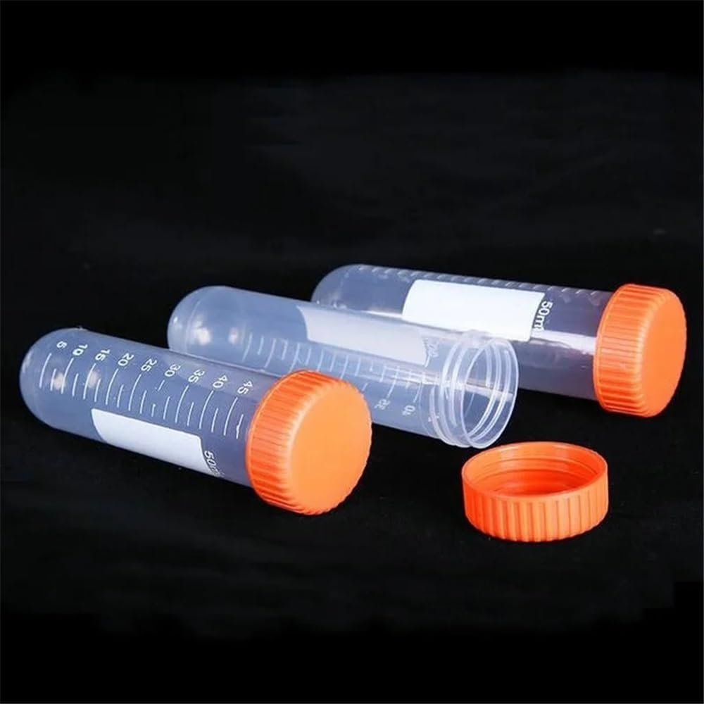Attrezzature e forniture di laboratorio 50 pezzi/lotto ml provetta for centrifuga in plastica trasparente PP fondo tondo con tappo a vite fiale di