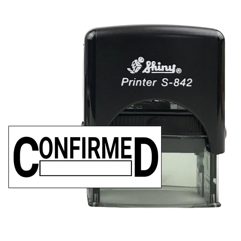 StampcraftersShiny S-842 Confirmed Self Inking Office Stamp Refillable Personalized Rubber Stamp.