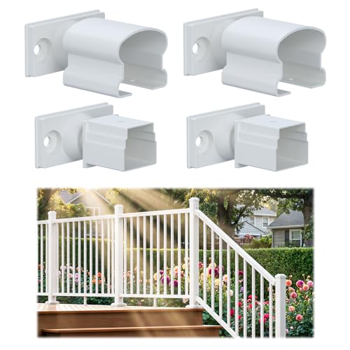 Egadis White Aluminum Adjustable Railing Bracket Connector with Drill Bit