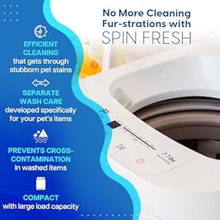 Pet Forge Compact Washing Machine – Fully Automatic Mini Washer for Small Loads & Pet Items | 8 lbs Capacity Portable Top Load Washer