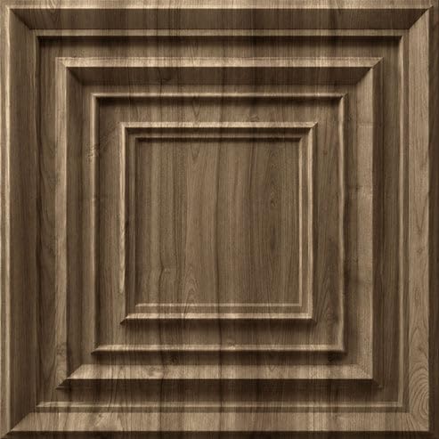 Image of Kayra Decor 3D PVC Wall Panels for Bedroom & Living Room | Accent Design | Oak Wood Color | 19.7 x 19.7 Inch | Pack of 18 | 42.48 Sq Ft