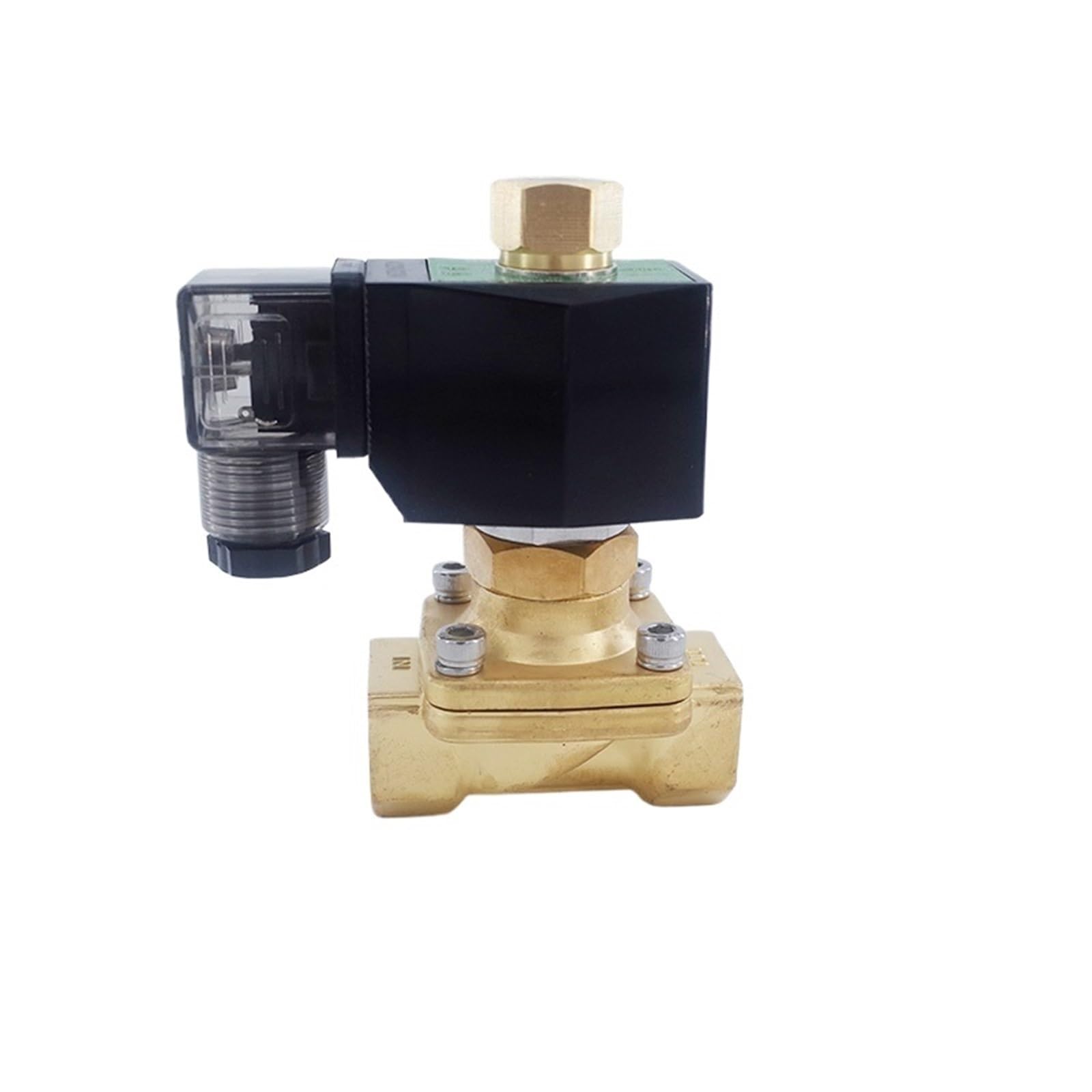 HKYPCOKVK 2 way brass water Normally open electric valves 12V DC 1/2 inch Orifice 15mm zero pressure start with plug type(DC12V)