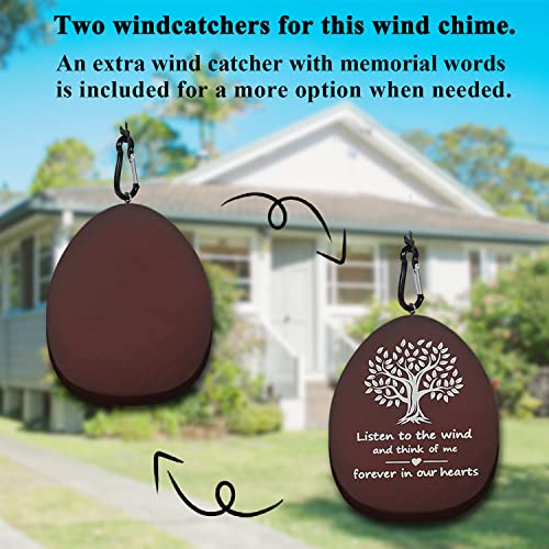 Suntimber DARK BROWN Large Wind Chimes Outside Deep Tone 42 Inch Memorial Wind Chimes thumb #2