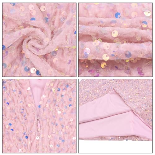 Image of Women's Sequin Bodycon Mini Dress Sparkly Dress Sexy Criss Cross Open Back Short Dress
