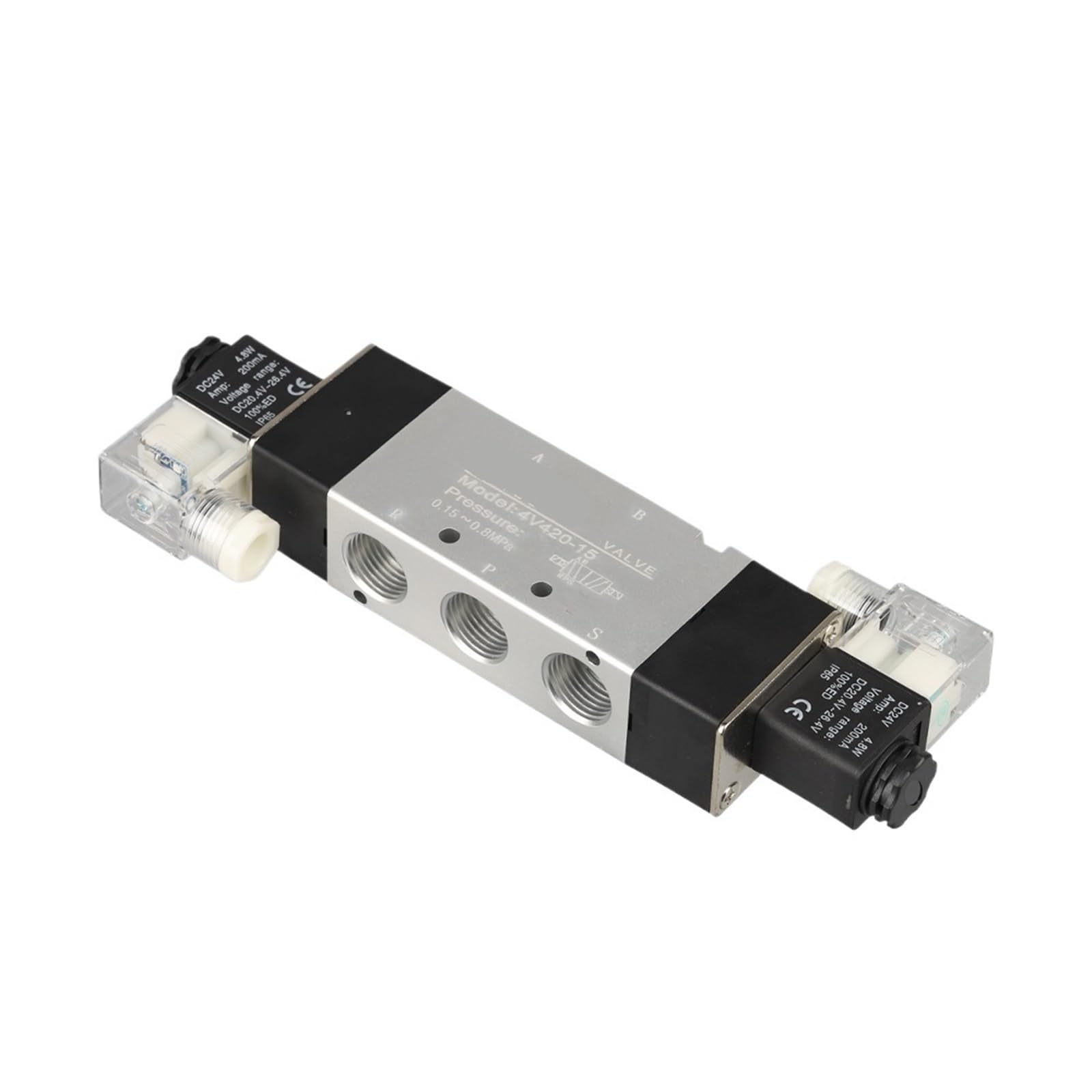 Electroválvula neumática 4V420-15 de 5/2 vías y doble bobina, válvula de control de aire for sistemas de automatización industrial(AC110V)