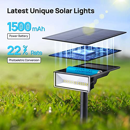 Consciot Solar Outdoor Lights, Solar Spot Lights Outdoor, 6500K Daylight Solar Lights Outdoor Waterproof, Solar Spot Lights For Outside Garden Yard Tree,4 Pack #TOP1