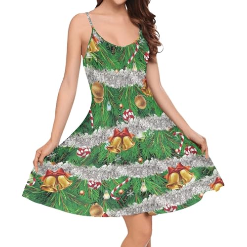 Image of Cozeyat Women Girls Summer Sleeveless Dress Casual Swing Beach Cover Up Knee Length Dresses,Large Size XS-4XL