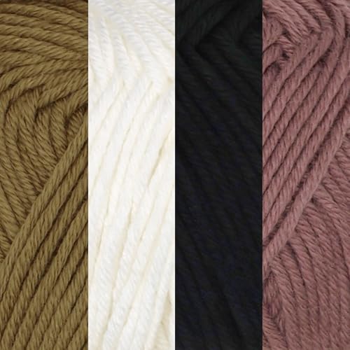 Image of JubileeYarn Bamboo Cotton Sport Yarn - 50g /Skein - Shades of Achromatic - 4 Skeins