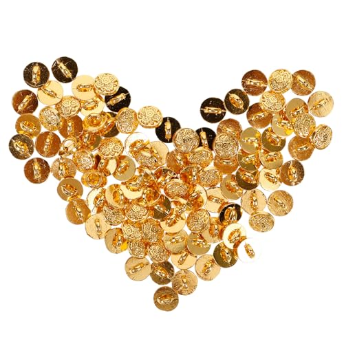Alipis - Alipis 100Pcs 7Mm Retro Mini Flower Buttons for Doll Clothes Sewing Metal Round Craft Buttons for Bjd Dolls Vintage Gold Tone Replacement for Clothing Accessories