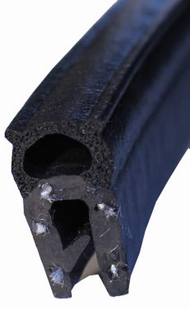 EUTRAS Seal Profile KSD2003 Door Rubber Boot Seal - Clamping Range 0.8-2.5 mm - Black - 3 m