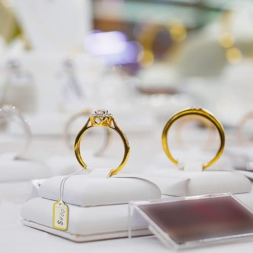 Miniatura 5 de 500 etiquetas de precio de joyería con cuerda adjunta, etiquetas de precio de papel, etiquetas de exhibición de etiquetas de ropa, etiquetas de