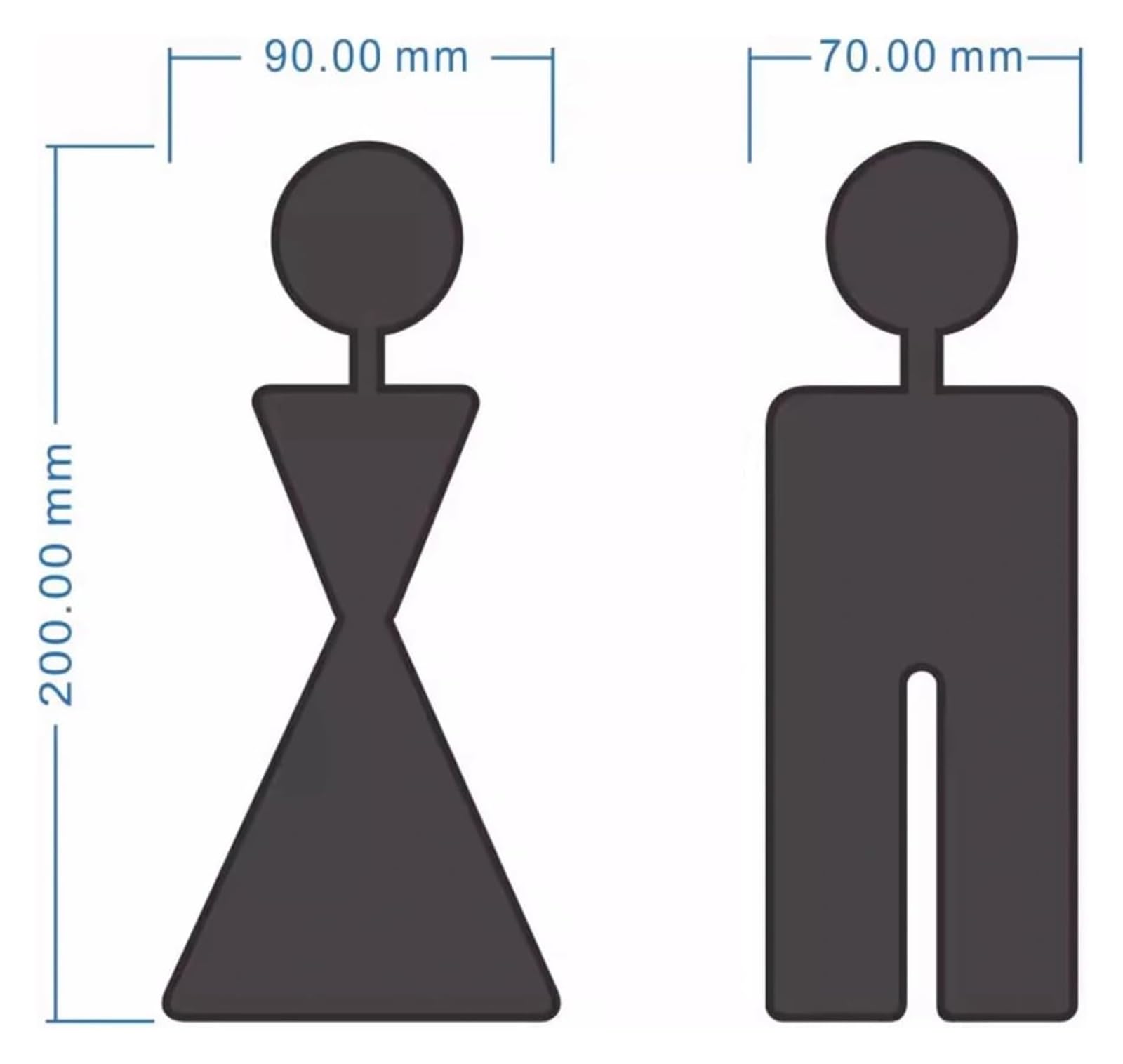 Carteles para aseos, 2 piezas de letrero baño acero inoxidable for hombres y mujeres
