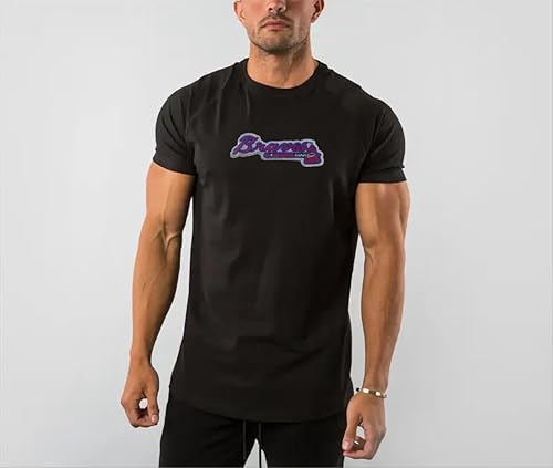 Miniatura 4 de 3 piezas de parches bordados de letras Bravos, equipo de béisbol, parches termoadhesivos para ropa, chaqueta, mochila, jeans, calcomanía deportiva,