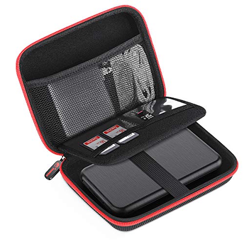 Sosoon Portable Hard Drive Case, Compact EVA Shell Protective Storage Carry Case Black Small Bag Pouch for USB External My Passport Essential Hard Drive Pocket Carrying Memory Card Hard Disk