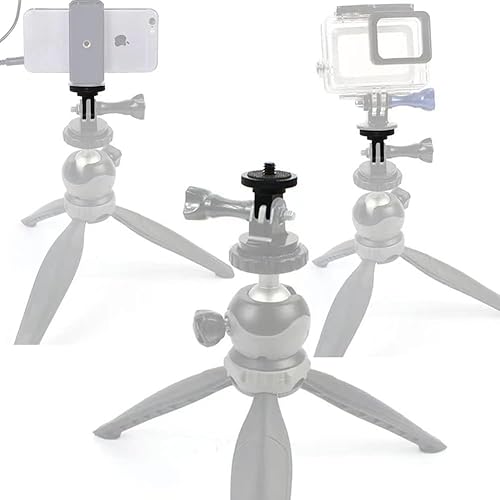 Miniatura 4 de MEETOOT Adaptador de trípode para cámara, adaptador de conversión de 14 a 20 para cámara de acción a accesorios de montaje de adaptador de tornillo