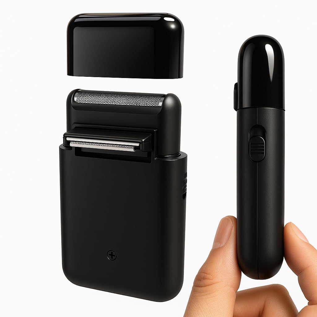 メンズ電気シェーバー 小型・コンパクト USB充電式 携帯髭剃り IPX6防水…