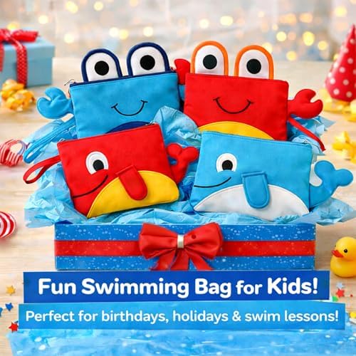 Image of Kids Swimming Bag | Mini Travel for Preschool, Nursery, Beach | Wet & Dry Separation Storage for Boys & Girls Clothes (Assorted Pack) (6)