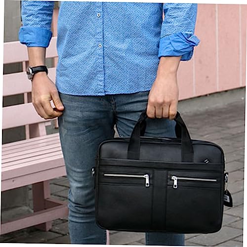 Men's Briefcase Messenger Bag Fashion Briefcase for Business Men's Shoulder Bag Pockets3
