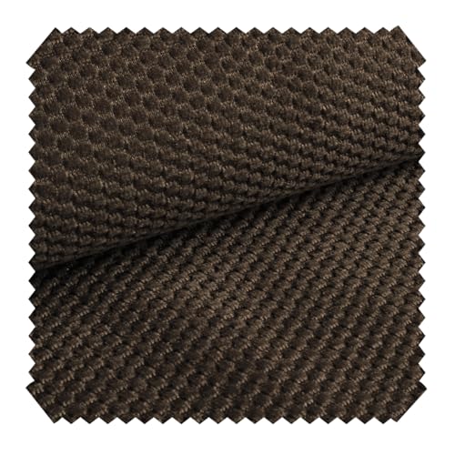 novely® MAKAO Velours Polsterstoff mit Kachel-Optik - Weicher Möbelstoff mit Wabenmuster - Pflegeleichte Meterware 1lfm | Farbe: 04 Kaffeebraun