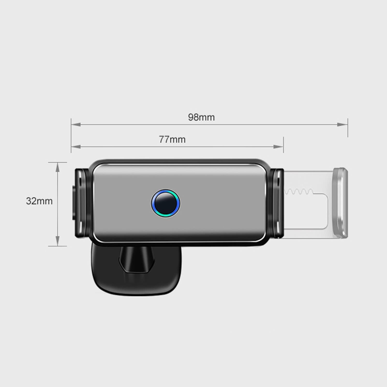 Soporte Móvil Coche para Alfa Romeo Giulia Stelvio, 360° Rotación Ajustable Soporte Telefono Coche Sujeta Porta Movil Coche Sujeción Movil Coche Autopartes,B