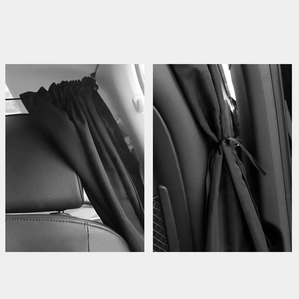 Parasol Coche Lateral Ventana Lateral 2 Cortinas Parasol Retráctiles para Furgoneta Y Camión Que Protegen La Privacidad del Coche Cortinas Divisorias Coche