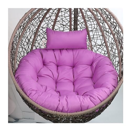 Cojín de repuesto para silla colgante de exterior, color morado, para cesta colgante de 115 cm de diámetro, resistente a la intemperie y cómodo