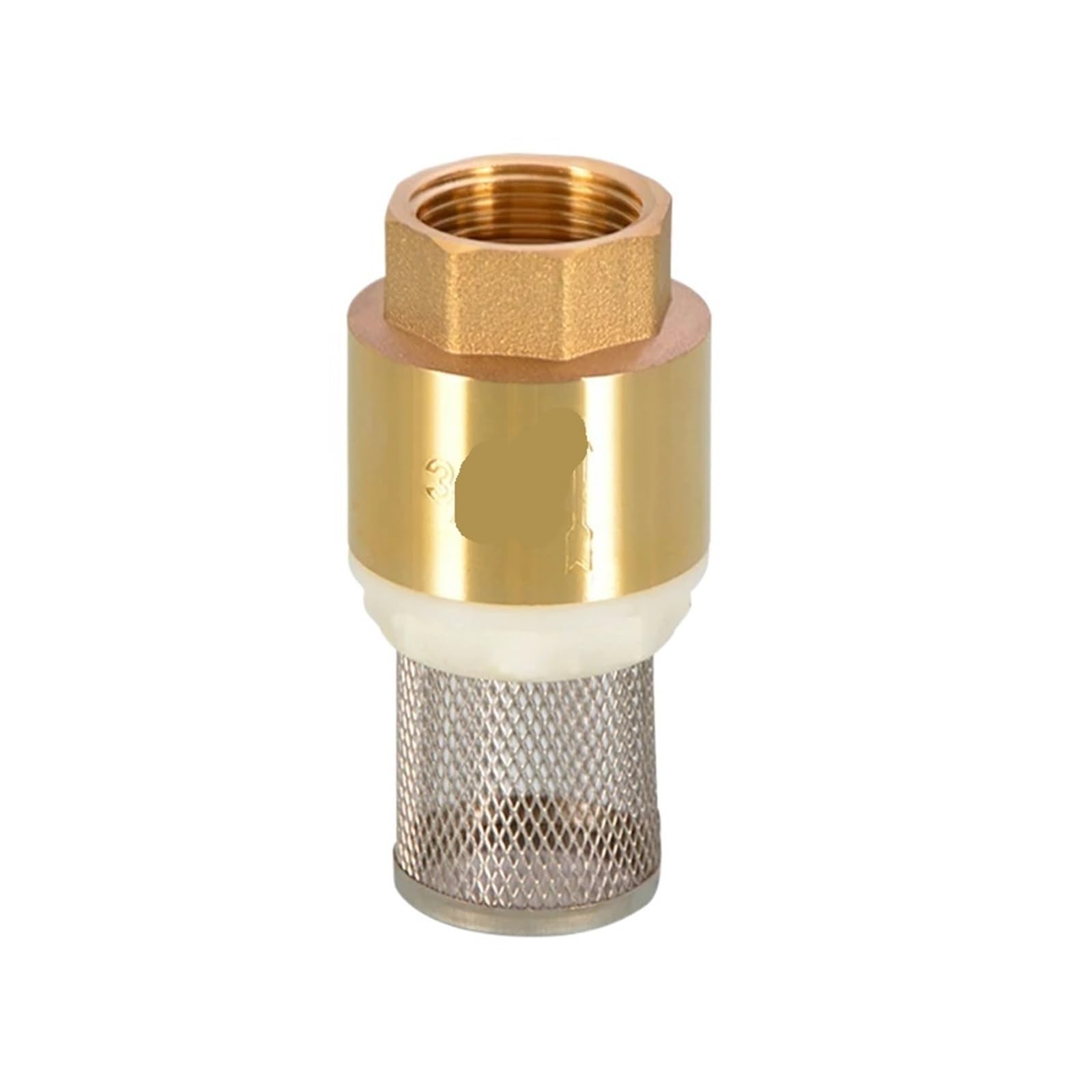 Mosiężny zawór zwrotny 1/2", 3/4", 1", 5 sztuk, z filtrem stalowym do pompy wodnej i hydrauliki (1 (stalowa siatka))