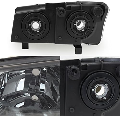 AKKON - For Smoked Smoke 2003-2006 Chevy Silverado Avalanche 1500/2500 HD Headlights Front Lamps Pair Left + Right Replacement