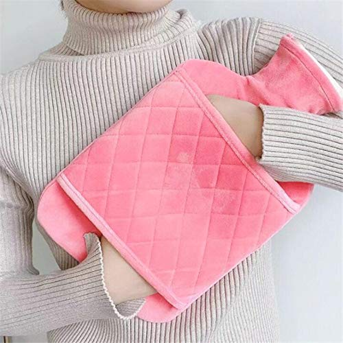 Hot Water Bag 1750ml Washable Heat Therapy Thick Safe Winter Durable Hot Water Bottle Removeable Leakproof Cover Warm Portable Hot and Cold Therapy