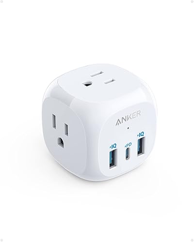 Anker Extensor de salida USB C, extensor de salida Anker 321 con 3 salidas y carga USB C de 20 W para iPhone serie 1312, carga de entrega de energía