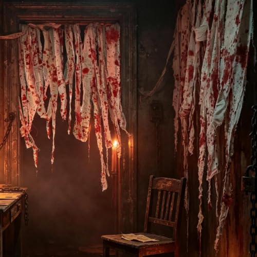 1 rollo de cinta de vendaje con gasas sangrientas de Halloween de 5.5 yardas miniatura 3