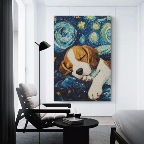 Lienzo de Beagle para amantes de los animales y decoracion afectiva 3