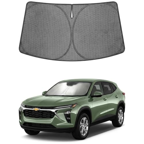Image of Proadsy Windshield Sun Shade Custom Fit Chevrolet /Chevy Trax 2024-2026 Ice Crystal Black Front Window Sunshade UV and Heat Blocker Foldable Visor Keeps Car Cooler for Summer Parking and Daily Use