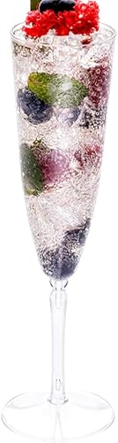 Miniatura 5 de Restaurantware Flauta de champán de boda de plástico blanco de 4 onzas, 1 pieza, 7 12 pulgadas x 2 14 pulgadas x 2 14 pulgadas, caja de 20 unidades