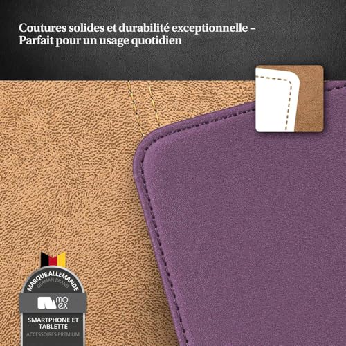 Coque de protection pour Apple iPhone 14 Plus étui à rabat violet chic