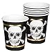 Produktbild Boland 74112 - Partygeschirr Trinkbecher Pirat, 6 Stück, Fassungsvermögen 25 cl, umweltfreundliche Pappbecher, Einwegbecher, Totenkopf, Freibeuter, Mottoparty, Geburtstag, Überraschungsparty