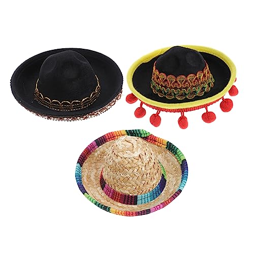 Sombrero Mexicano para Mascotas Pack 3 Piezas