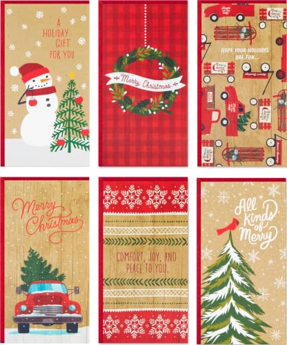 Hallmark Assortiment de porte-cartes ou porte-monnaie, rustique (36 cartes avec enveloppes)
