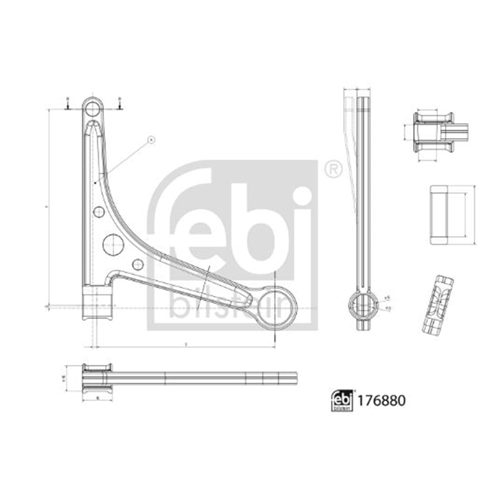 Wahacz Zawieszenia Koła FEBI BILSTEIN 176880 przód prawo do VW Transporter IV Bus (70B, 70C, 7DB, 7DK, 70J, 70K, 7DC, 7DJ) Transporter IV Van (70A, 70H, 7DA, 7DH) California Westfalia T4 Bus