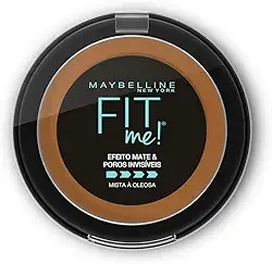 Maybelline NY Pó compacto Efeito Mate e Poros Invisíveis Fit Me Moreno Profundo N09