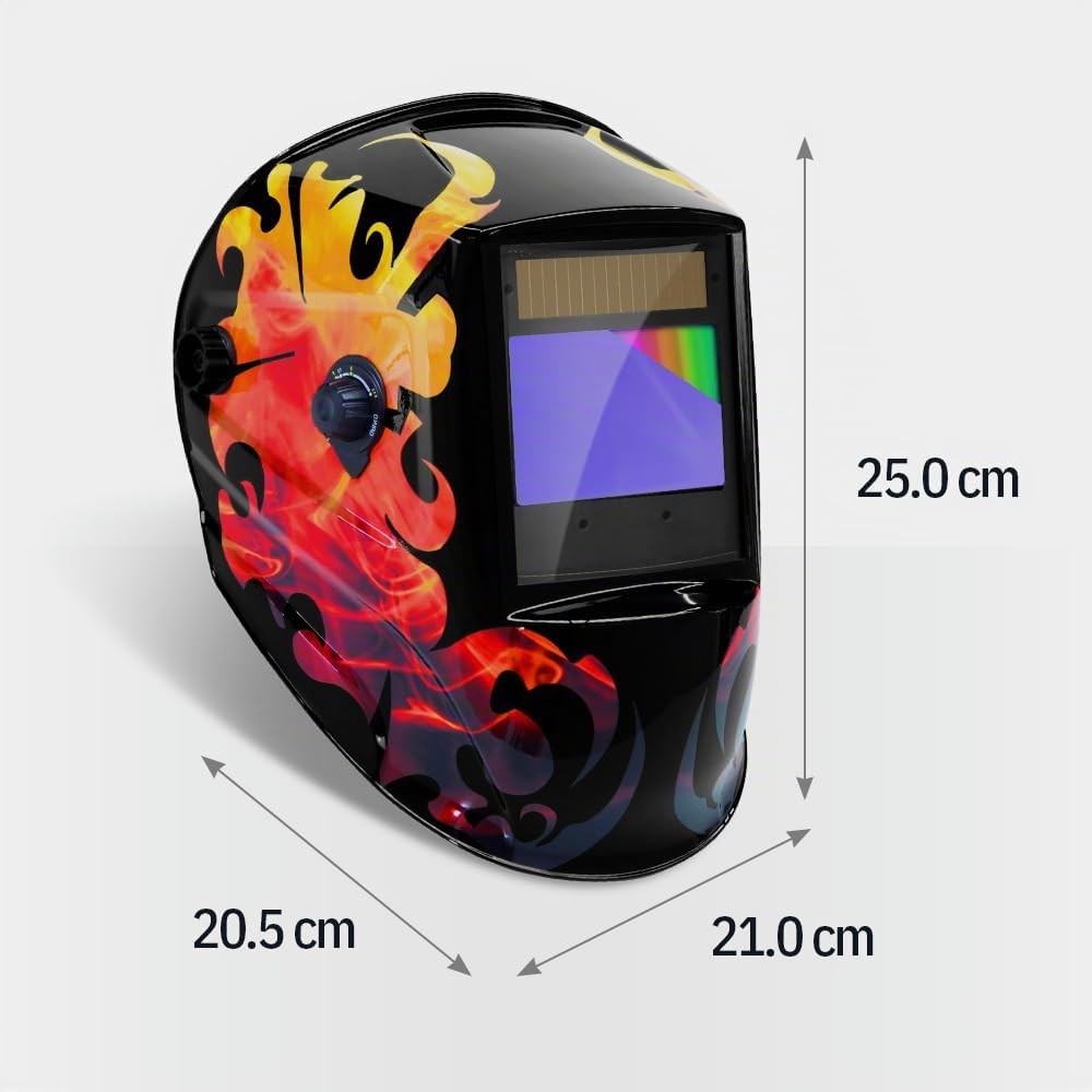 Gys, Maschera di Saldatura Zeus Lcd, Tecnologia True Color, Tonalità 5-9/9-13, Colore Fuoco, 044098