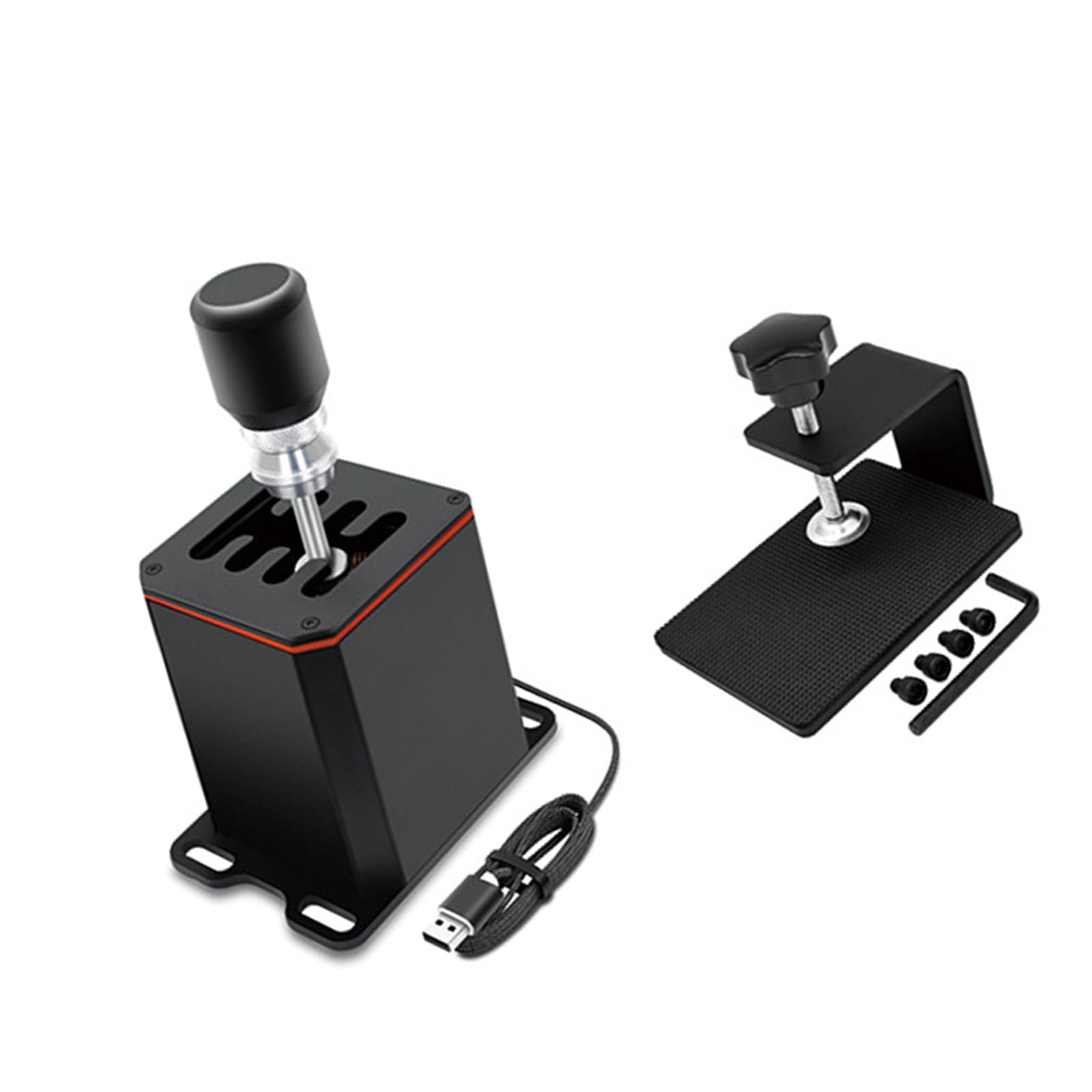 Installation facile Simulateurs USB Manette de vitesse avec pour jeux de course sur Manette de vitesse de course réglable Accessoires de jeu Accessoires de jeu