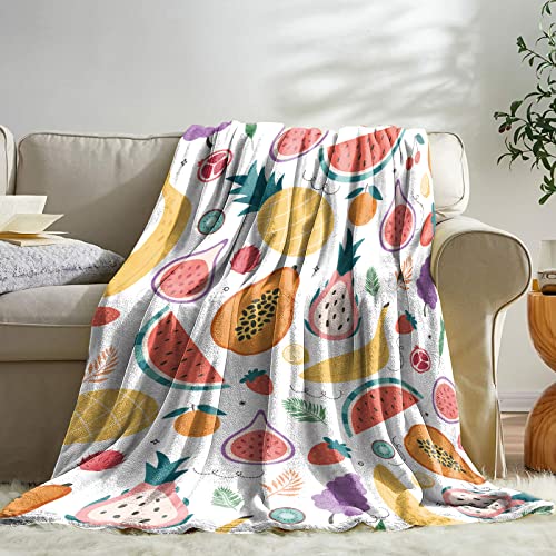 Sowide Fruit Blanket, Comfy Blanket Throw Gifts Fruits Lovers - Image 3