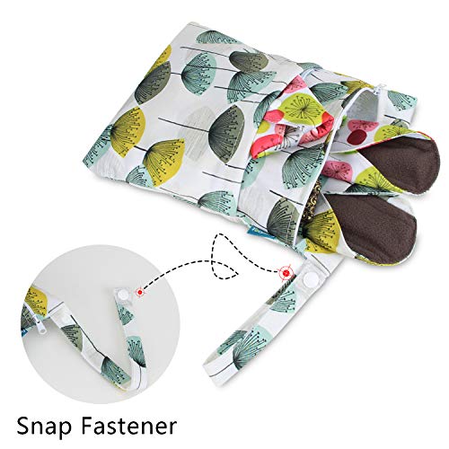 Image of Teamoy Reusable Menstrual Pads, Cloth Sanitary Pad /Panty Liners, Lotus | Washable Pads with Charcoal Absorbency Layers, Soft and Comfortable, 10 Pcs Pad with 1 Wet Bag, 3pcsx7.9 inch+4pcsx10 inch+3pcsx11.6 inch