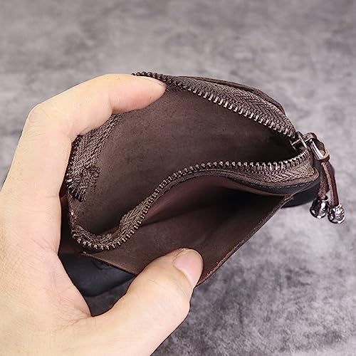 1 Pcs Leather Zipper Coin Purse Wallet, Coin Organizer, Change Holder,Card Case, Mini Slim Leather Zipper Storage Bag for Men & Women4